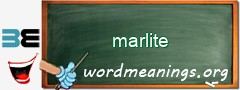 WordMeaning blackboard for marlite